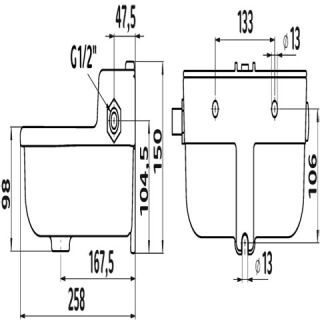 Schwimmertränke, 3-Liter, emailliert,schwarz m....