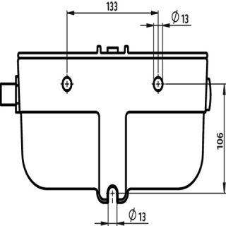 Schwimmertränke, 3-Liter, emailliert,schwarz m. Ablaufst