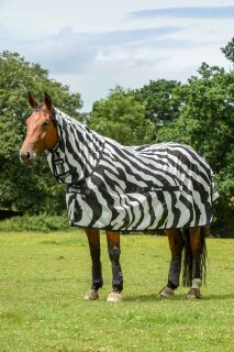 Bucas Buzz-Off Zebra Fliegendecke mit Halsteil