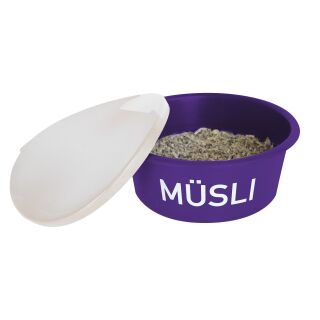 Müsli-Schale Futterschale mit Deckel puderrosa