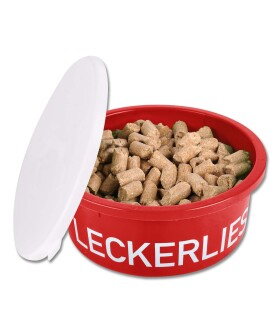 Leckerlie-Schale Futterschale mit Deckel 2 Liter, rosa