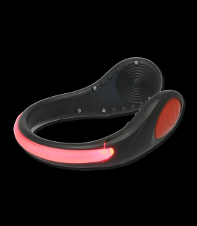 LED Reflektor Schuh-Clip, schwarz/rot