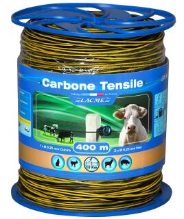 Weidezaun Litze CARBONE TENSILE 400m, 0,33 Ohm/m, Orig.Lacme