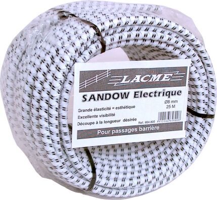 Weidezaun ELASTIKSEIL SANDOW 8mm, 25 m, Orig. Lacme