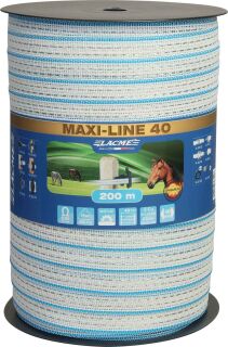 Weidezaunband MAXI-Line, 40 weiß, 200m, 0,06 Ohm/m,...