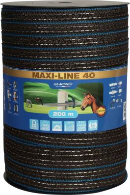Weidezaunband MAXI-Line, 40 braun, 200m, 0,06 Ohm/m,  Orig. Lacme