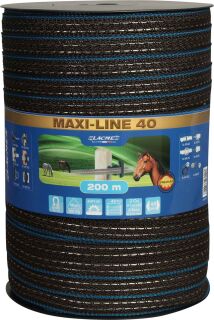 Weidezaunband MAXI-Line, 40 braun, 200m, 0,06 Ohm/m,...