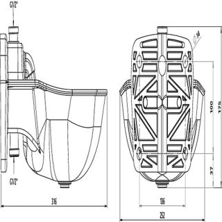 Kunststoff Tränkebecken K75 - 1/2" mit Rohrventil
