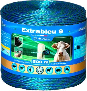 Weidezaun Litze mit Kupfer, Extrableu 9, 500 m, 0,12 Ohm/m