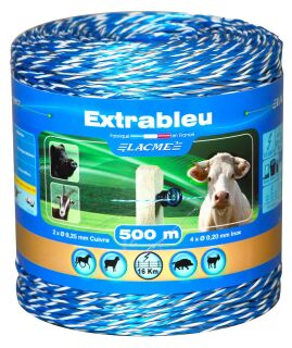 Weidezaun Litze mit Kupfer, Extrableu, 500 m, 0,19 Ohm/m