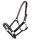 Lederhalfter Lupine mit Strasssteinen Grau Full-WB
