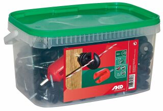 Weidezaun Ringisolator, durchgehende Stütze verzinkt, 260 Stk inkl. Einschraubhilfe