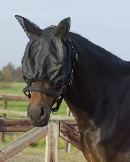 Halfter mit abnehmbarer Fliegenmaske mit Ohren, Full