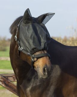 Halfter mit abnehmbarer Fliegenmaske mit Ohren, Full