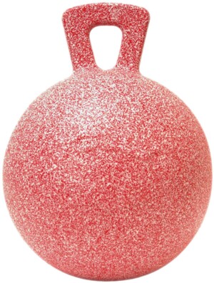 Jolly Ball Spielball für Pferde oder Hunde - 25 cm  Rot/Weiß-Minzeduft