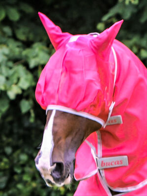 Bucas Freedom Fly Mask - Paradise Pink - Fliegenmaske L