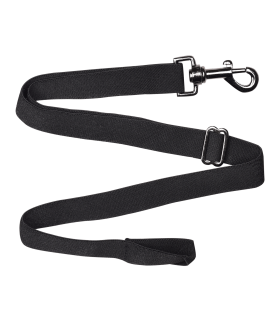 Beinschnüre m. Karabiner, elastik, schwarz