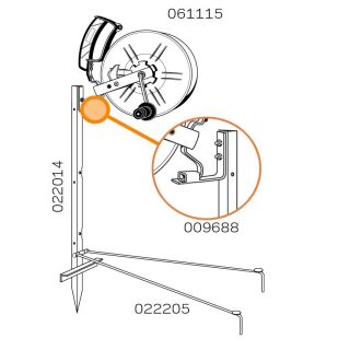 Gallagher Montagepfahl 1,25m für 3 Haspeln/Isolatoren