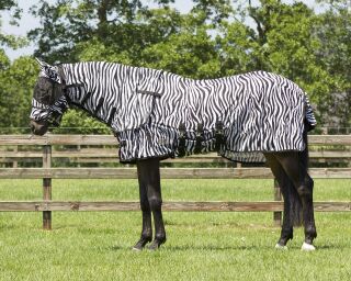 Fliegendecke mit Hals und Haube Zebra 165
