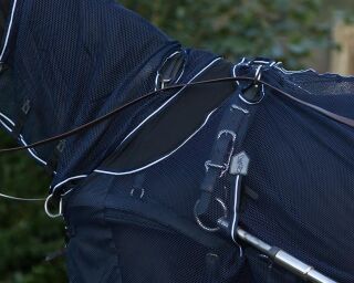 Geschirr-Fliegendecke mit Halsteil Blau 135