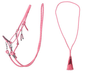 Knotenhalfter kombi Liberty Flamingo-Pink Extra Full