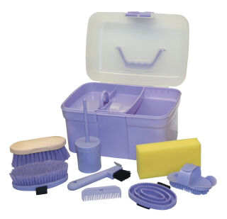 Putzbox befüllt f.Kinder, lila,