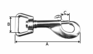 Bolzenkarabinerhaken mit geradem drehbaren Wirbel