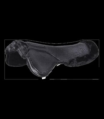 Gelpad mit Synthetik-Fell, schwarz