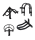 Geschirrhalter, Set, schwarz
