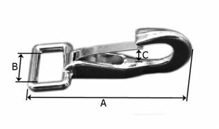 Karabiner Karabinerhaken 1" Zoll Blattfederhaken mit...